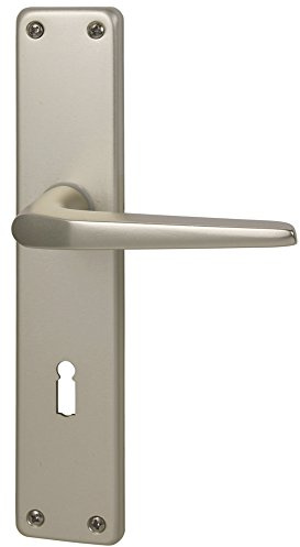 Alpertec Tanja - LS für Zimmertüren in eloxiert BB Drückergarnitur Türdrücker Türbeschläge, 72 mm, silber, 40364004