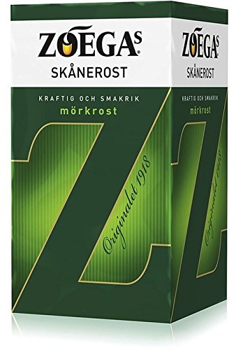 Zoega Skanerost - Dark Roast Ground Filter Coffee 450g - Pack of 2