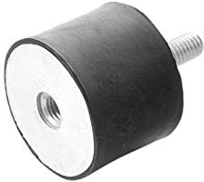 Maschinenfuß Möbelfuß Gummi-Metall-Element mit einseitigem Gewindebolzen und einseitigem Innengewinde Diverse Größen TypB (M10 x 28, 50 x 40)