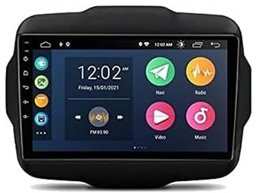 ESTOCK1 Car tablet Android 14 compatibile con Jeep Renegade 2015-2026 6 Gb di ram 128 Gb di rom 8 Core processore 9 pollici GPS autoradio navigatore WI-FI Bluetooth MirrorLink CarPlay INTEGRATO