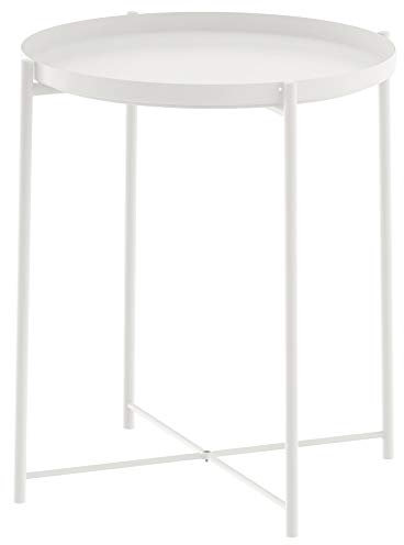GLADOM Tabletttisch 52,5x Ø44,5 cm weiß