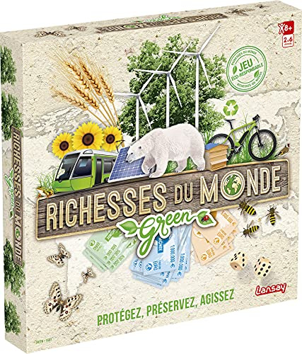 Lansay - Reichtum der Welt – Edition Green – Gesellschaftsspiel – Erwerben Sie EIN Maximum an Richessses – Lernspiel Taktik & Familie – 2 bis 6 Spieler – für Kinder ab 8 Jahren