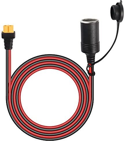 GELRHONR Enchufe de Encendedor de Cigarrillos a XT60 Cable, 14 AWG 12 V/24 V Toma de Encendedor de Cigarrillos de Coche para el panel solar Estación de energía portátil Generador