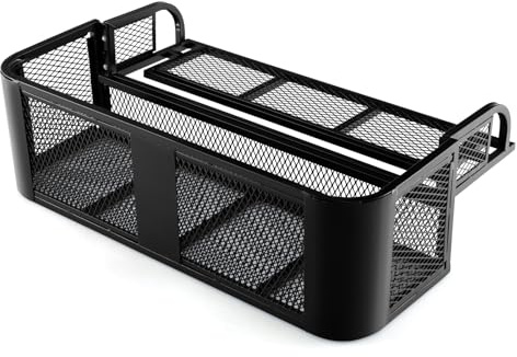 GOPLUS ATV Heckträger, ATV Transportkorb aus Metall für Angeln & Jagen & Camping, Frontladekorb, Heckablagekorb, 104×67×32 cm, Schwarz