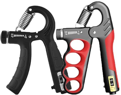 Zixrmor Handtrainer2er-Set Handtrainer Unterarmtrainer1er-Set Schwarz 5-60kg Unterarm trainingsgerät1er-Set Grau/Rot 5-100kg Griffkraft trainer,Sportler und Handtrainer Fingertraine