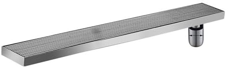 NJDQFA Edelstahl Bodenablauf Komplettset Schnelle Entwässerung,Duschablauf Extra Flach,Duschrinne Mit Siphon Und Filter,Side Drain,10 * 120cm