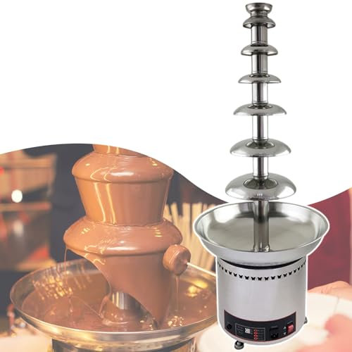 Macchina Per Fontana Di Cioccolato Fondente Con Avvio Con Un Tocco, Albero Centrale Rimovibile, Design A Spirale, Schermo Digitale Visualizza La Temperatura,7tiers-220V