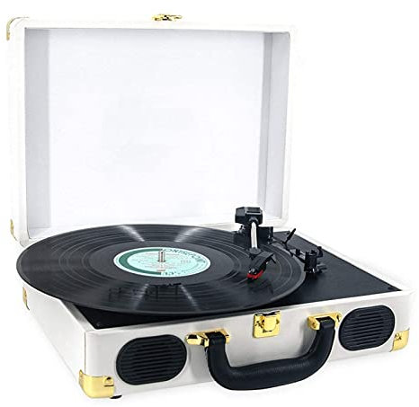 MOKLYF Tourne-Disque rétro, Tourne-Disque Design Valise Vintage pour la décoration de la Maison, Tourne-Disque Vinyle 3 Vitesses avec S ShaoSu(