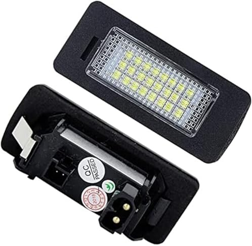 DEMULAX Lot de 2 éclairages de Plaque d'immatriculation for BMW, E39, M5, E70, E71, X5, X6, E60, M5, E90, E92, E93, M3 Ampoule de Plaque d'immatriculation