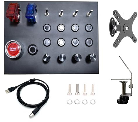 Benshuuk Multifunktionssimulator Zentrale Steuerbox für American Truck Simulator; ATS/ETS LKW-Simulator-Tastenkaste für Fanatec Thrustmaster Logitech G27/G29/G920/G923; Für Für MOZA R3/R5/R9/R12
