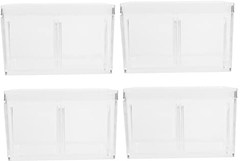 Uonlytech 4 Piezas Caja Transparente de Plástico con Tapa Almacenamiento Seguro y Apilable para Galletas y Alimentos Organizador Práctico y Duradero para Cocina y Postres