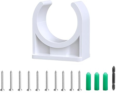 10Pcs Clips Pipe Clamp 2 Inch, 50 mm Pipe Hangers Pipe Holder PEX Tubing Clamps PVC Water Pipe Support, Plastic U-Shaped PVC Pipe Clamps With Screws for 1-1/2in Pipe