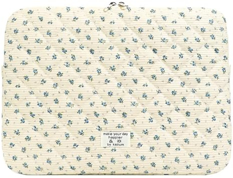 TIAASTAP Blümchen Laptop Sleeve, Weiches Cord Laptop Hülle für 11/13/15 Zoll MacBook Air, iPad, Laptops, Stylisches iPad Tasche Case für Damen