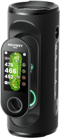 MiLESEEY GeneSonic Pro Telémetro de Golf con Telémetro GPS Portátil Desmontable, Más de 43 000 Campos Precargados sin Suscripción, Visualización y Audio de Distancias, Pantalla Táctil