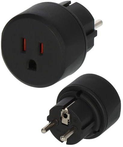 Brennenstuhl, Adattatore da viaggio USA, Giappone - Contatto di terra, nero