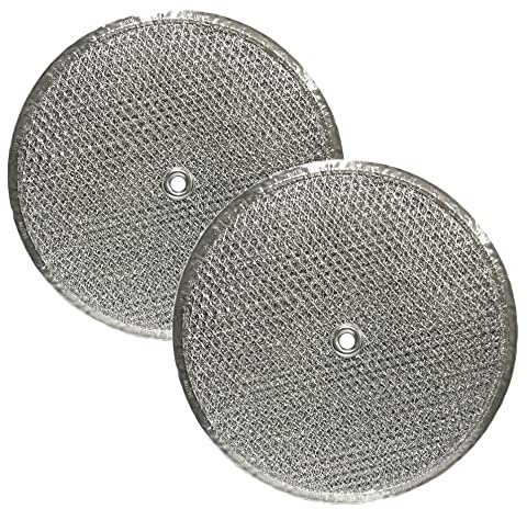 Air Filter Factory 9-1/2 Inches Round x 3/32 With Center Hole Flat Range Hood 12-Layer Aluminum Grease Filter 2-Pack