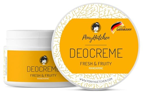 PonyHütchen - Deocreme Fresh & Fruity - Feste Deo Creme vegan, ohne Alu & Tierversuche - Unisex Antitranspirant Naturkosmetik made in Germany - ideal für Handgepäck