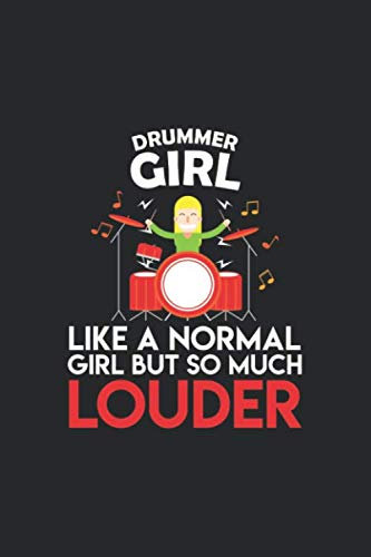 Notenheft: Das Notenbuch für alle Schlagzeuger ♦ über 100 blanko Seiten im 6x9 Format zum niederschreiben deiner besten Songs und Lieder ♦ Motiv: Drummer girl 13