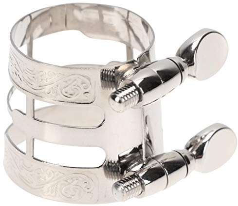 Milisten Flöte Saxophon Blattschraube Zubehör für Altsaxophon Mundstück Zubehör für Saxophon Anfänger (Nickel) Flöten