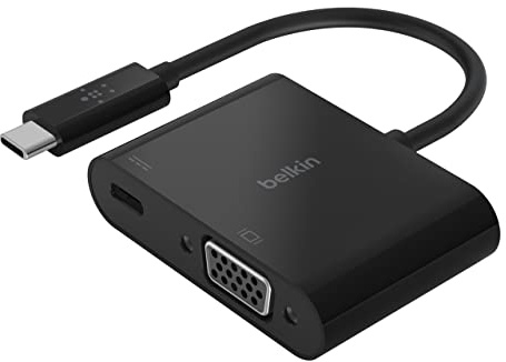 Belkin Adaptador USB-C a VGA 60 W de Corriente por Pass-Through