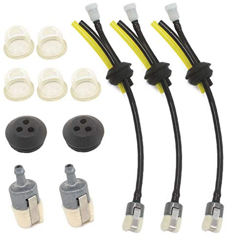 HURI 3x Benzinfilter mit Benzinschlauch Primer Bulb passend für Matrix BMS 900-4 Benzin Motorsense