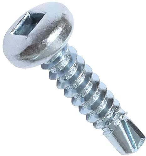 AERZETIX - Lot de 100 Vis Autoperceuse Tête Cylindrique Ø4.2x19mm à Empreinte Carrée - Vis à Tôle Autoperceuse - DIN 7504N - en Acier Zingué - C48394