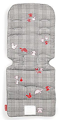 Maclaren Universal Sitzauflage Glen Plaid Animal Trio - Doppelseitiges Kinderwagenzubehör, Atmungsaktiv und maschinenwaschbar, Einfaches Anbringen/Abnehmen an allen faltbaren Kinderwagen