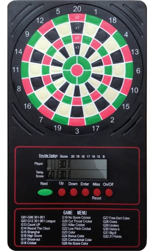 Accudart LCD Electronic Touch Pad Dart Scorer Scores up to 18 Game Types for 8 Players, Black (ESCORELCD-3)