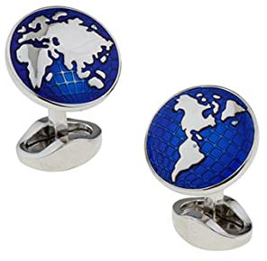 Stfery Manschetten Knöpfe Hochzeit, Manschettenknöpfe Blau Kupfer Cufflinks Erde Schmuck Geburtstags Geschenk Papa