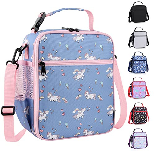 hombrima Kids Insulated Lunch Box Bag, Thermal Picnic Cool Bags with Adjustable Strap for Adults Children Women Men Boys Girls School Work (Little Horse)