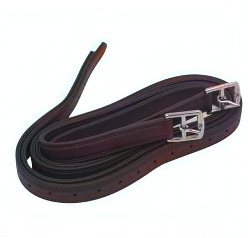 AMKA Lemico Steigbügelriemen braun, Butterfly Steigbügelriemen, 150 cm