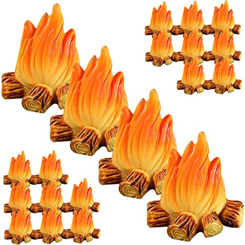 LALAFINA Feuermodell-Ornament 20-teilige Miniatur-lagerfeuermodelle Landschaftsbau-feuermodell Für Fantasievolles Spielen Von Kindern