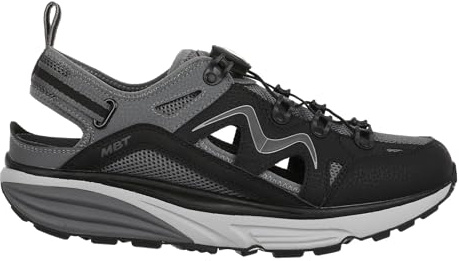 MBT Kinabalu 19 Calzado Deportivo con Aberturas para Hombre. Zuecos para Deporte Estilo Moderno. Calzado Fisiológico de Confort y Estabilidad con Suela Curva. Sneakers de Verano. Color Negro