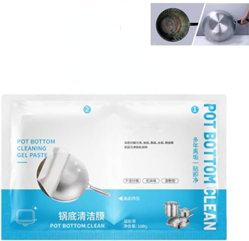 Topfboden Reinigungsgel Paste, Backofenreiniger Edelstahl Reiniger für Töpfe (1 Stück)