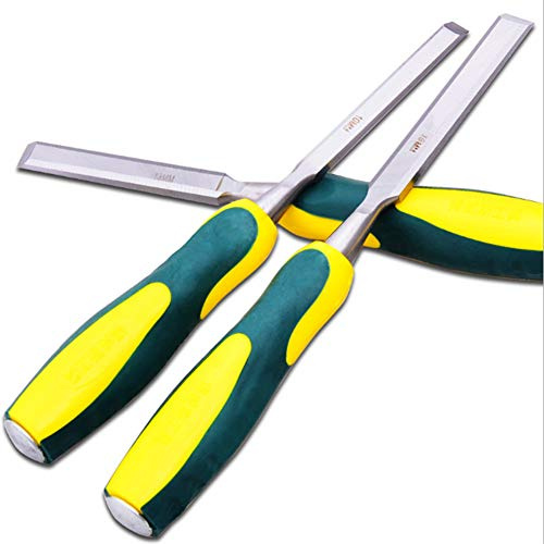 Set di scalpelli per legno, scalpello professionale con bordo smussato con cappucci in metallo per intagliare su legno intaglio artigianato in legno fai da te (3 pezzi)