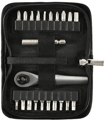Ratcheting Screwdriver, 22 in 1 High Torque Ratchet Screwdriver Wrench Set, Right Angle Phillips Magnetic Screwdriver for Tight Spaces, Pocket Screwdriver for Tight Areas