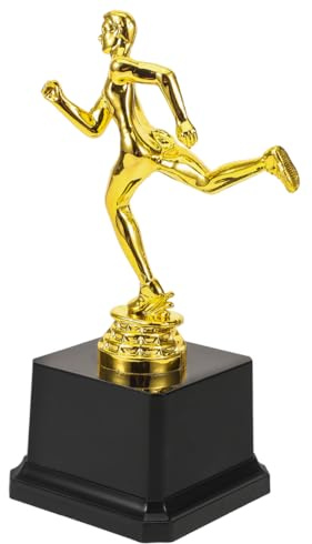 POPETPOP Trophée d'or De Course À Pied en Résine Trophée des Gagnants pour Concours Cérémonie Et Fête Décor De Récompense 18.00 X 7.50 X 7.50 Cm 1 Pièce