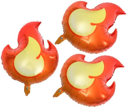 TOYANDONA 3stücke Große Aluminiumfolie Flammenballons Für Feuerwehr Geburtstagsfeiern Kreative Dekoration Für Partys Und Langlebige Und Einfache Handhabung
