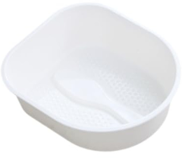 Fenteer Fußbadewanne, Massageeimer, Mehrzweckgeschenk, praktisches tragbares Fußbadefass für die Pediküre, trockene, rissige Füße, Weiß