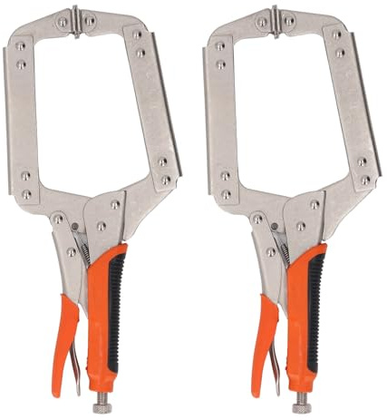 2 teilige C Klemm Gripzange mit Rotierenden Pads, Holzbearbeitungs Schweiß Spannwerkzeug Set, 14 Zoll