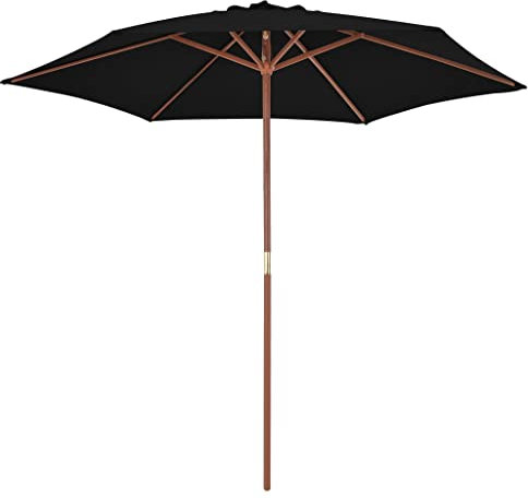 prissent Balkon-Sonnenschirm mit Kurbel Terrassenschirm Marktschirm Strandschirm Gartenmöbel Patio Umbrella Wasserdicht und Sonnenschutz Freitragendes Design Schwarz 350x280 cm