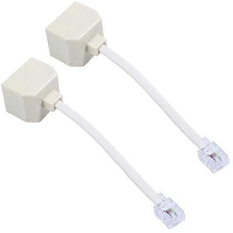 Remingtape Lot de 2 adaptateurs répartiteurs pour téléphone RJ11 vers double prise RJ11