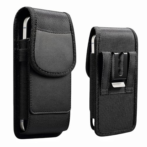 Baiyian Vertikal Oxford Handy Gürteltasche für Handys mit 6,5 Zoll