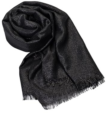 MAPIMANIA - Stola Elegante Donna Nera per Cerimonia e Matrimonio – Scialle Estivo in Seta 195x90 cm, Coprispalle per Abito da Sera