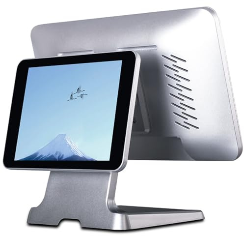 SHENGSHIYU Registrierkasse Kleinunternehmer,Touch-Kassendisplay und HD-Kundendisplay,Verstellbarer Bildschirmwinkel,15,6-Zoll Registrierkassen für Kleinunternehmen