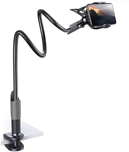 Nixinioo [1 pièce Support de téléphone Portable pour lit, Support de téléphone Portable, col de Cygne, Bras Flexible pour iPhone, Samsung