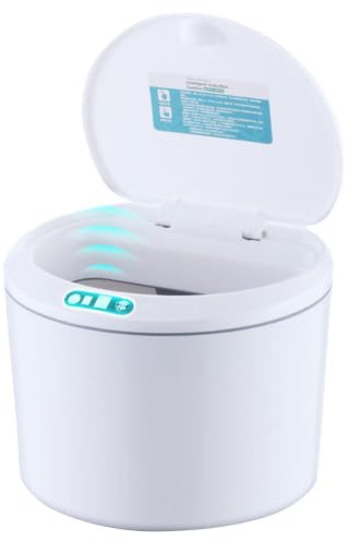 Pattumiera - pattumiera | Riparatore della spazzatura | 3 litri I rifiuti di sensori intelligenti possono | Cestino per rifiuti da bagno | Cestino con coperchio | USB Storage ricaricabile