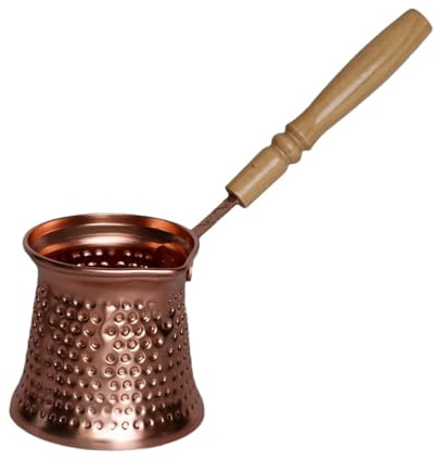 Gcljlmy Taza de café, tetera de mango largo, 350 ml, tetera pequeña, cafetera hecha a mano, cafetera turca para el hogar