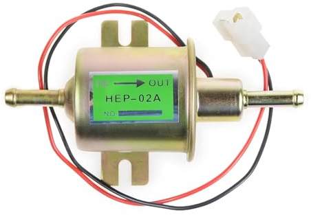 Motorrad-Benzinpumpe Für Auto Vergaser Motorrad ATV HEP-02A 12V 24V Elektrische Kraftstoffpumpe Niederdruck Bolzen Befestigungsdraht Diesel Benzin Kraftstoff Pumpen(12v)
