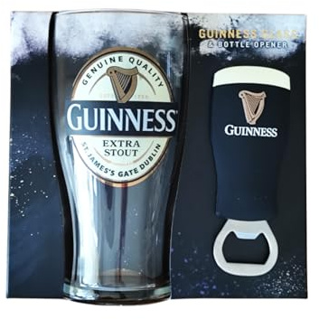 Guinness Paquete de abrebotellas y vidrio con impresión de etiquetas